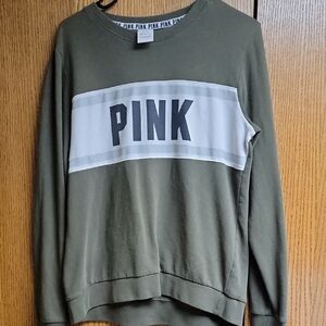 PINK Victoria's Secret Olive Green Sweatshirt